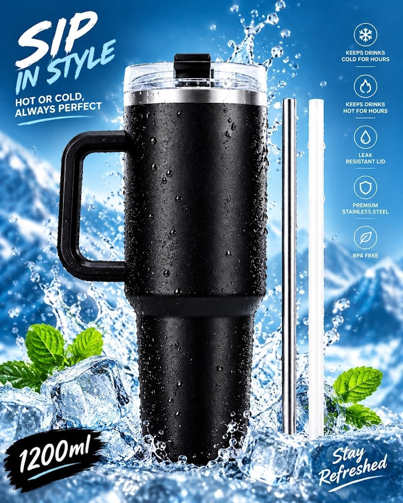 Thermosteel Vacuum Insulated 1200ML Stainless Steel Water Tumbler