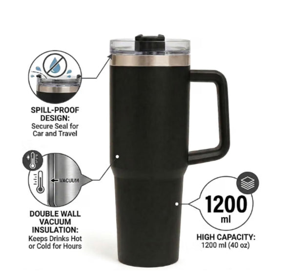 Thermosteel Vacuum Insulated 1200ML Stainless Steel Water Tumbler